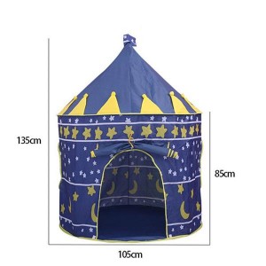 Portable Folding Blue Play Tent Children Kids Castle Cubby Play House Blue